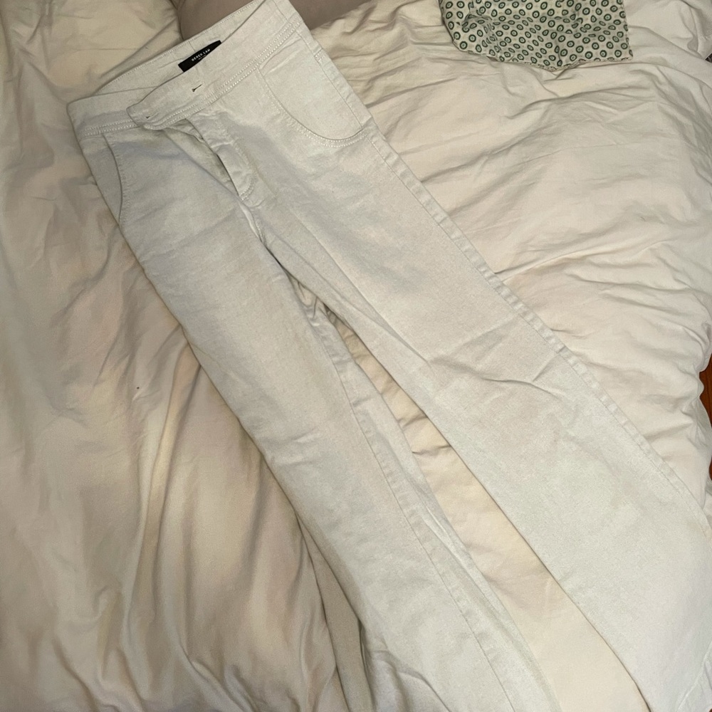 White high waisted derek lam wide leg pants